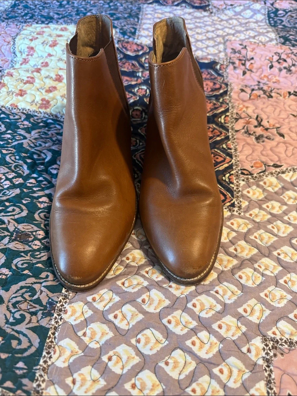 Seychelles Brown Leather Chelsea Ankle Boots 8.5